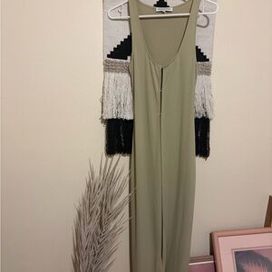 Weekend Stories Sage Green Maxi Dress